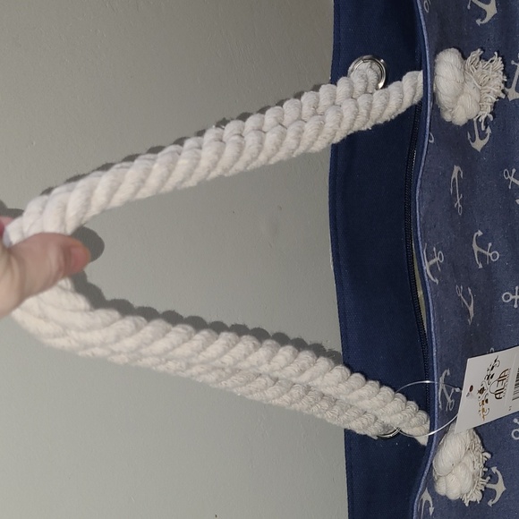 Large Nautical print tote bag NWT - Picture 8 of 8